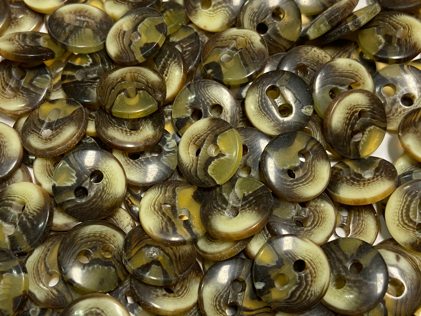 BEST! Imitation Tortoise/Horn Swirl Button Brown/Cream 13mm 18mm 23mm 28mm