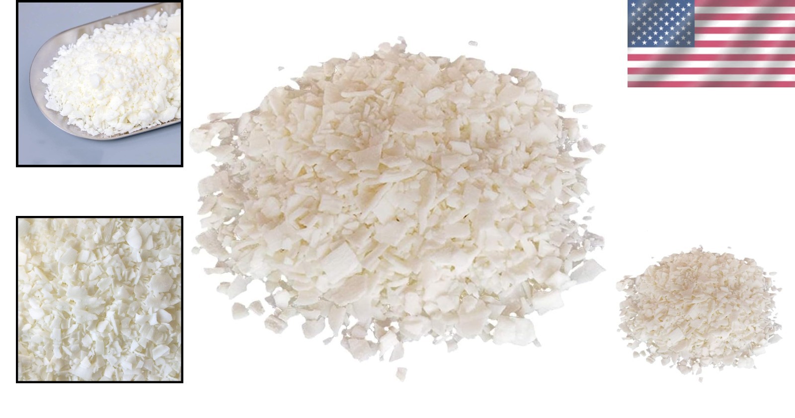 Pure White Soy Wax Flakes – 100% Natural, 2 lb Bulk for Candle Making