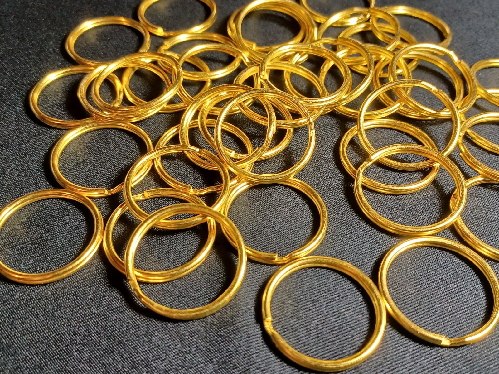 1 Brass Key Ring 1 Inch(25mm) Round Split Ring Car, Home, Office Keys Holder