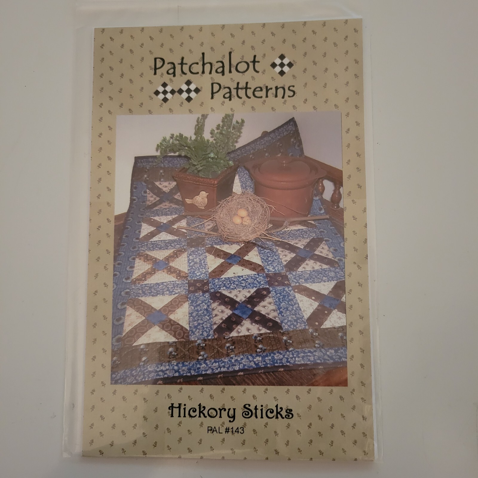 Quilt Pattern Lot of 2 Patchalot Patterns: Hickory Sticks & Wintergreen Patterns