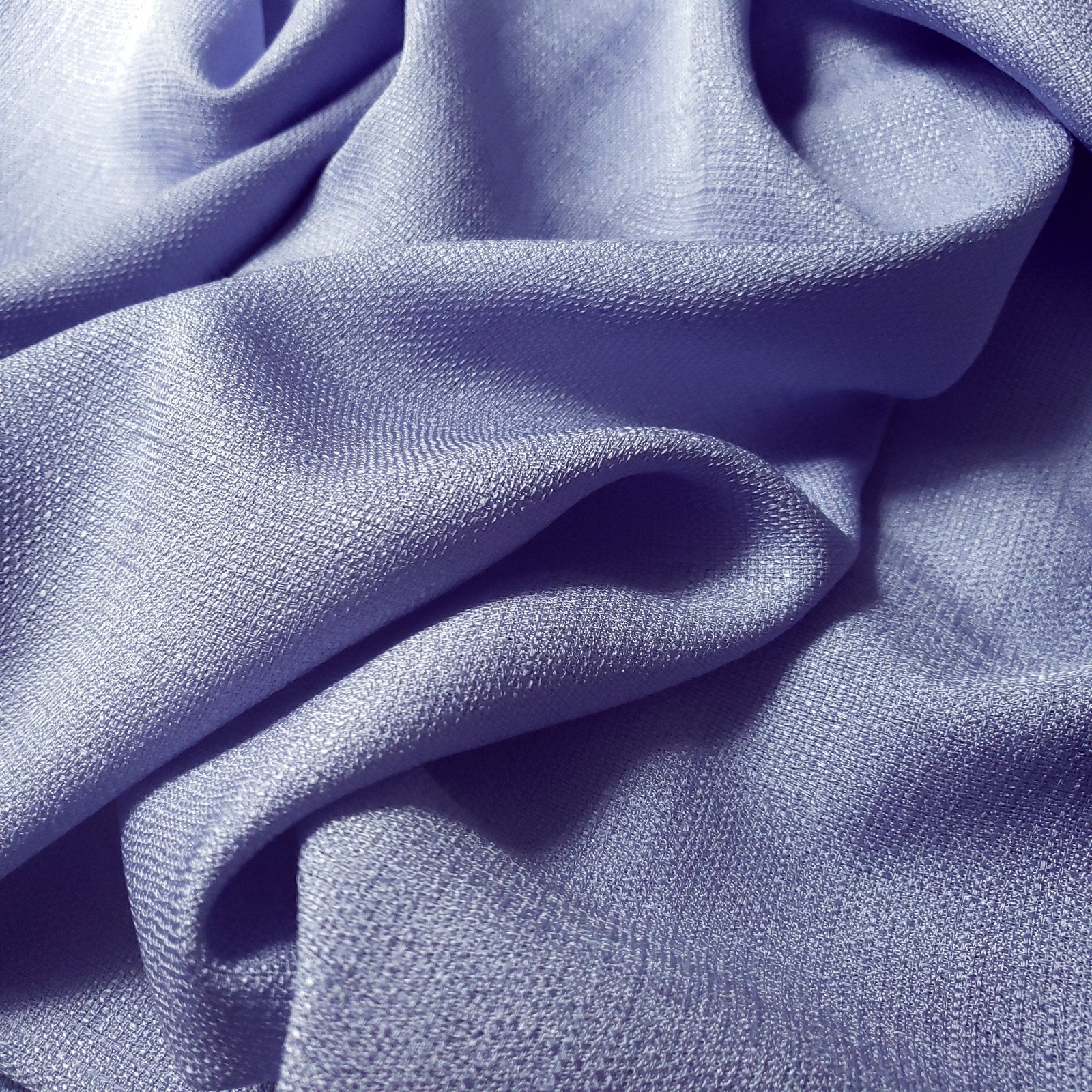 Cornflower Lilac Blue Poly Linen Fabric 58″ By The Yard Tablecloth Upholstery