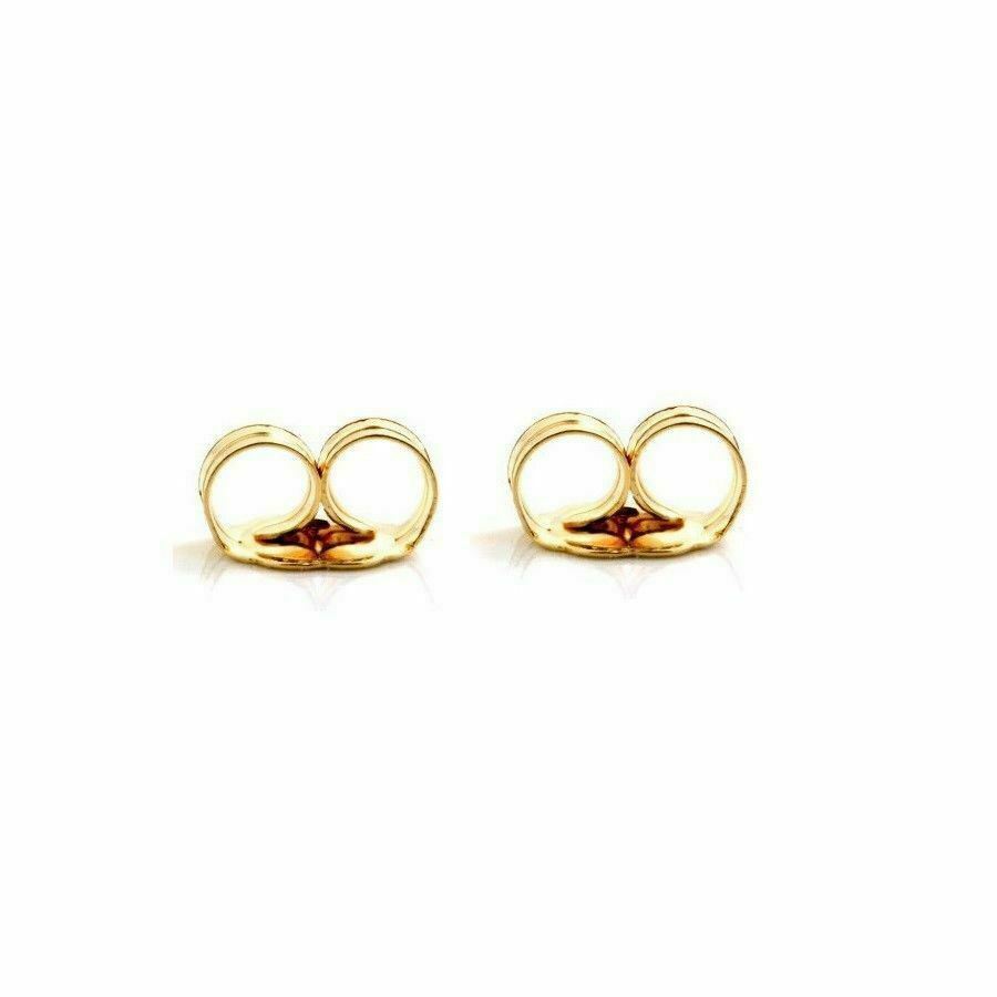 14K Yellow Or White Solid Gold Earring Backs 1 Pair Butterfly Medium Sized 4×4
