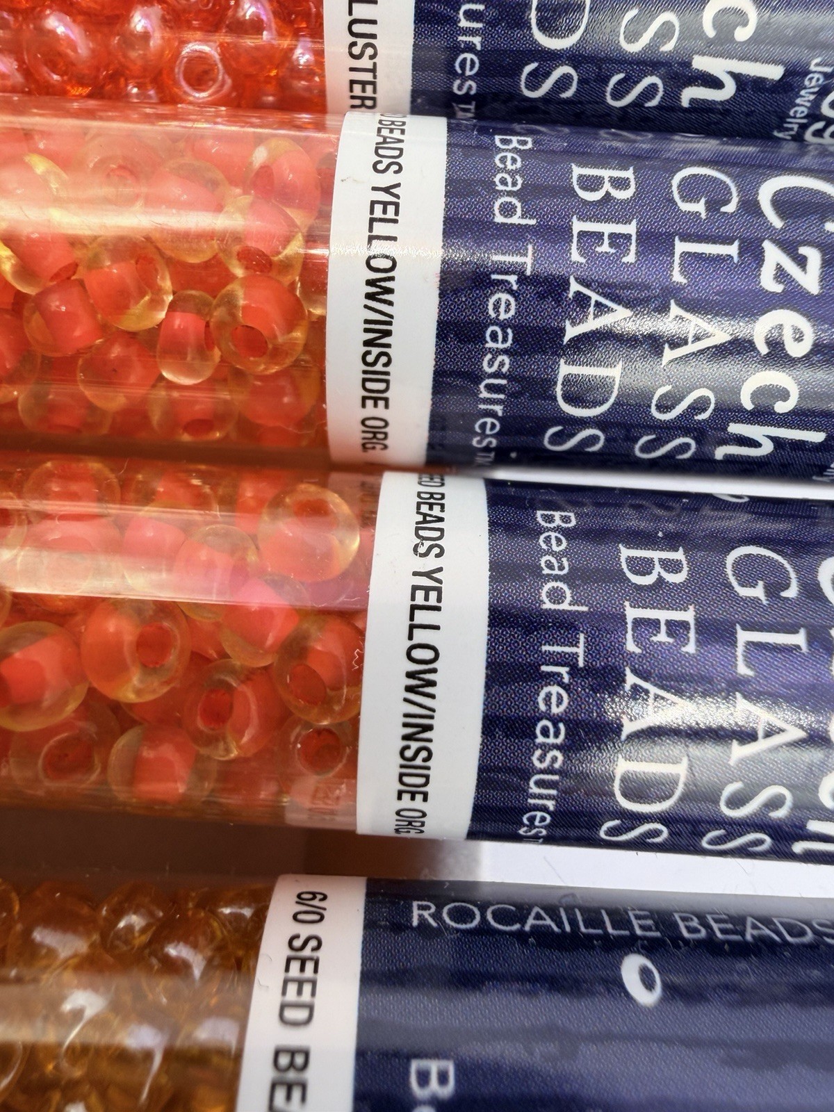 22 Tubes Czech Glass Round Seed Beads 6/0 Mixed Colors Bulk Artisan Lot
