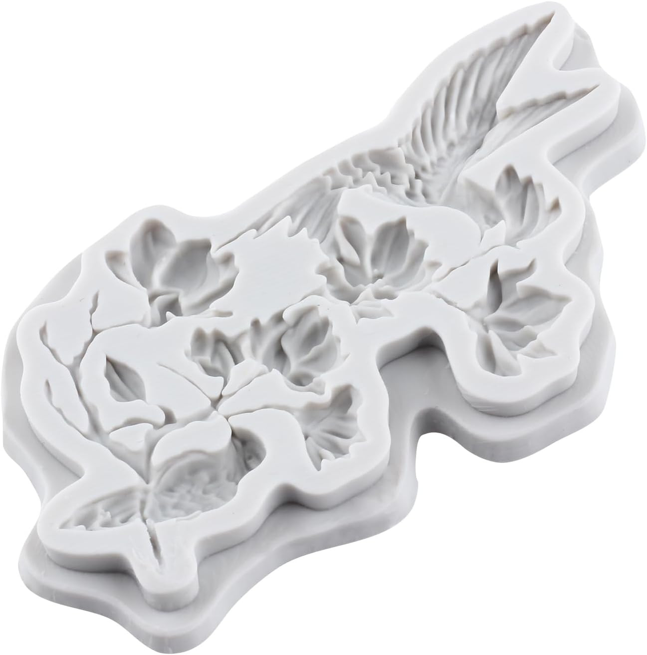 Flower Branch Polymer Clay Molds Hummingbird Silicone Resin Mold for DIY Crafts