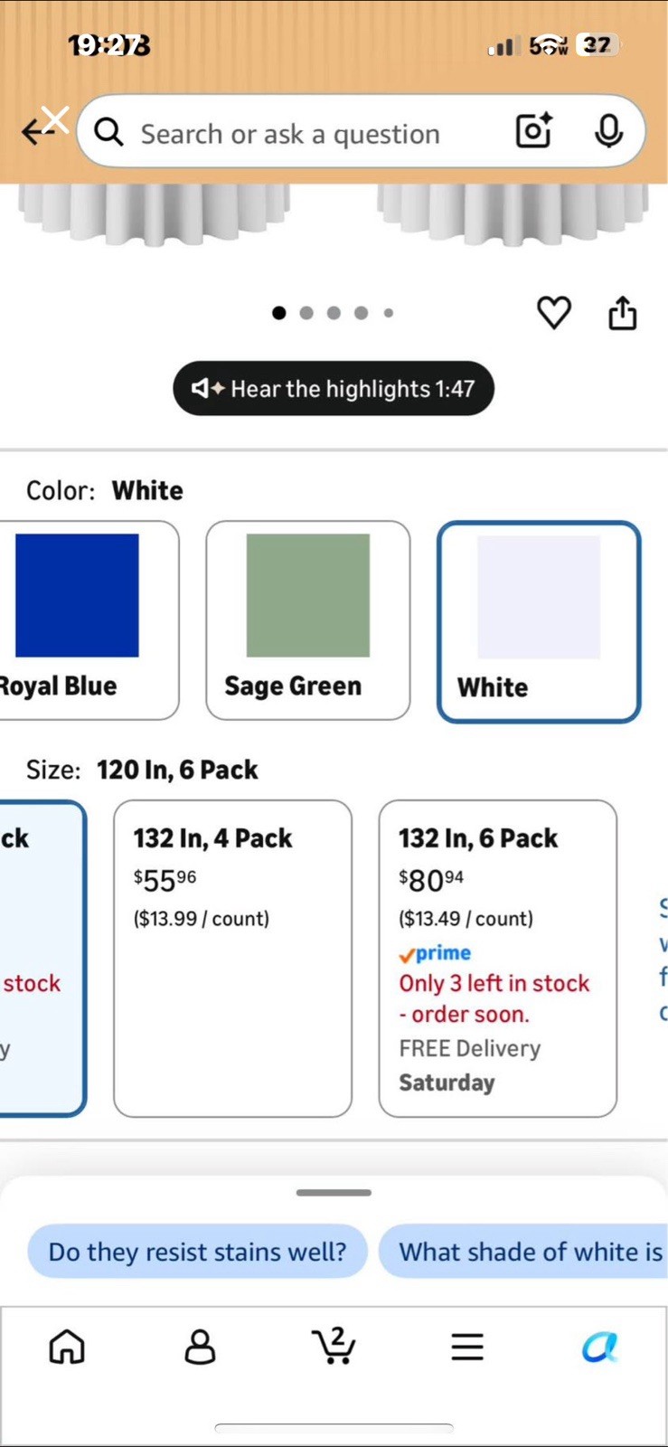 White Seamless Polyester Tablecloth Lot – Water/Stain/Wrinkle Resistant
