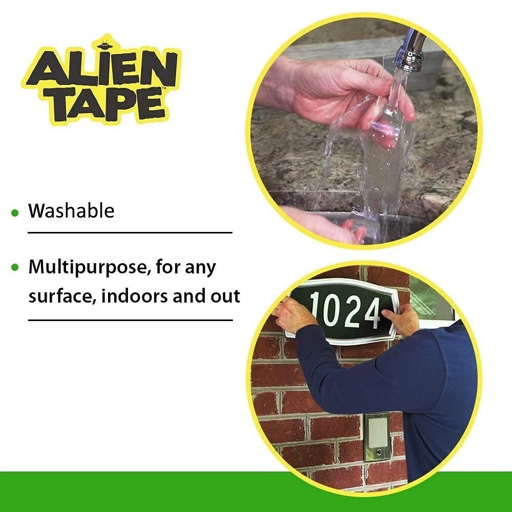 ALIEN TAPE 10 FT. MULTI-SURFACE REUSABLE DOUBLE-SIDED TAPE, 1-PACK
