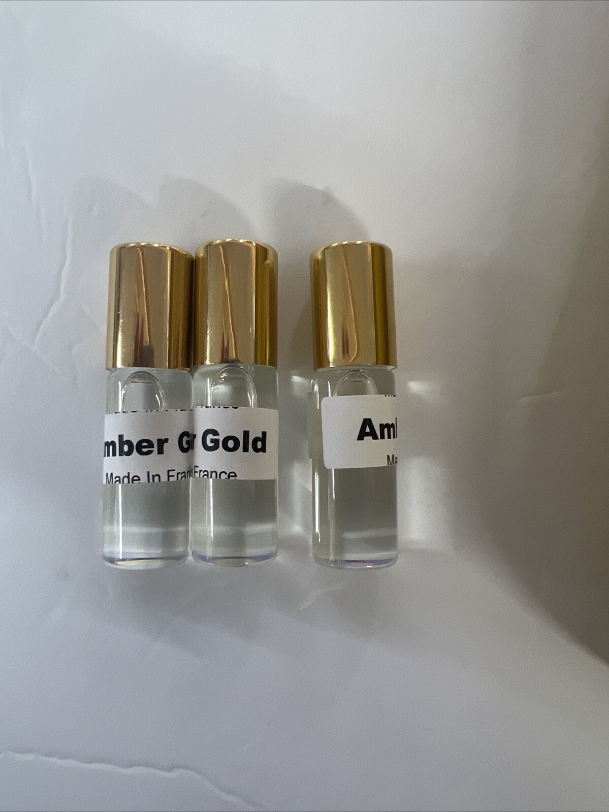 Amber GoldOils, 3x 5ml. Concentrated Pure Essential/ Un-cut, Made In France.