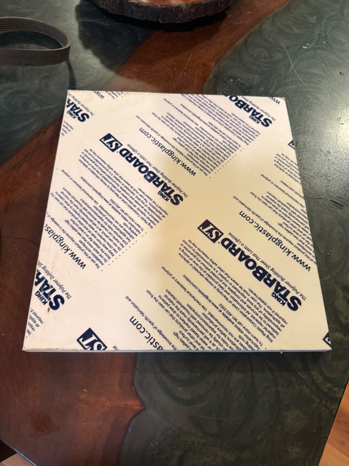 HDPE King Starboard Plastic Sheet – 3/4″ Thick (19mm) 12”x24”