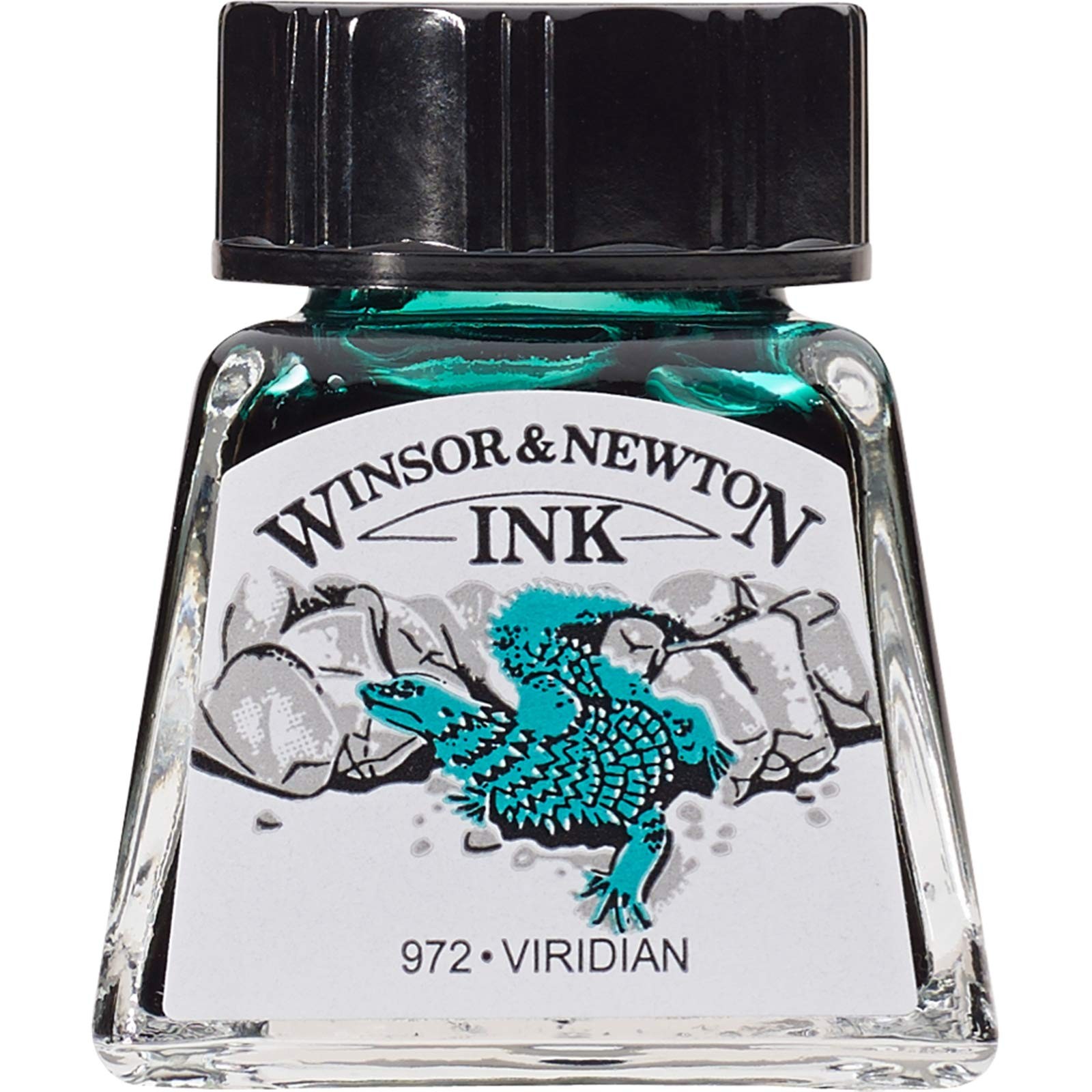 Winsor & Newton Viridian Drawing Ink, 14ml Bottle, Acrylic, Multicolor