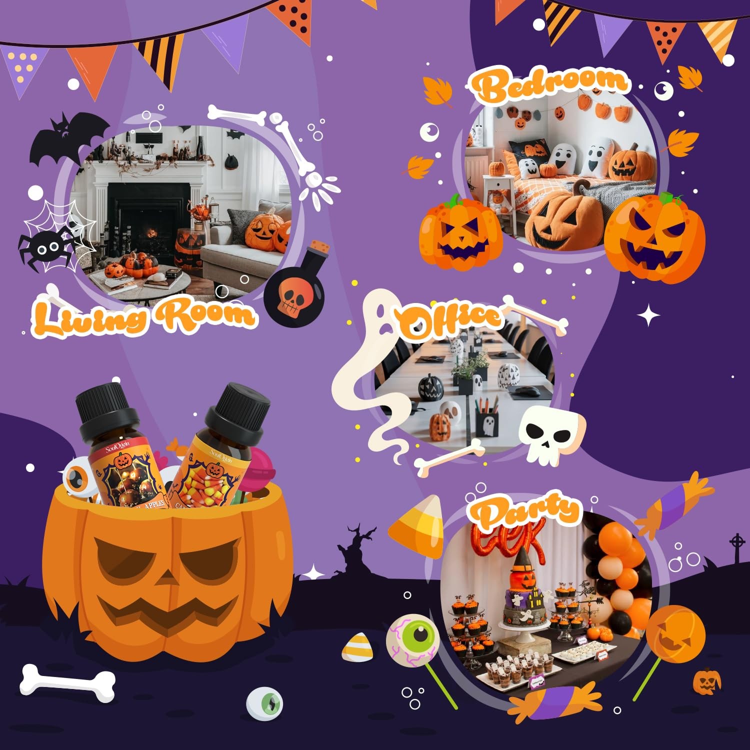 Soulorigin Halloween Fragrance Oils Set, 0.3 Fl Oz (Pack of 1),