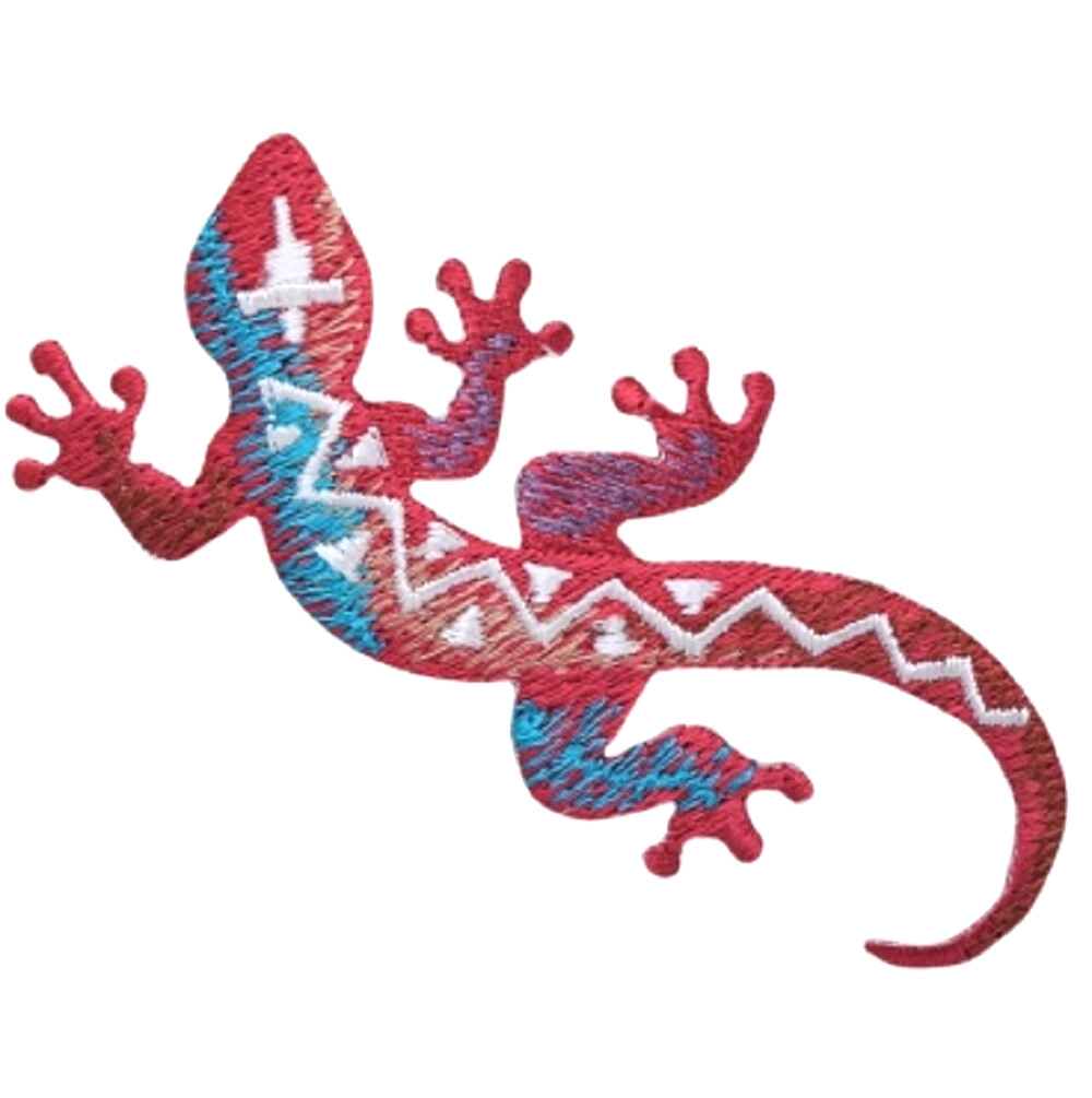 Lizard Applique Patch – Southwest, Reptile Badge 3″ (Iron on)