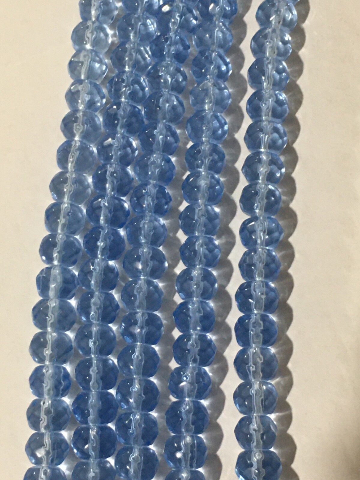 7x5mm Gorgeous Light Blue Faceted Beads 💙 Beautiful 👑🐝 70 beads per Lot