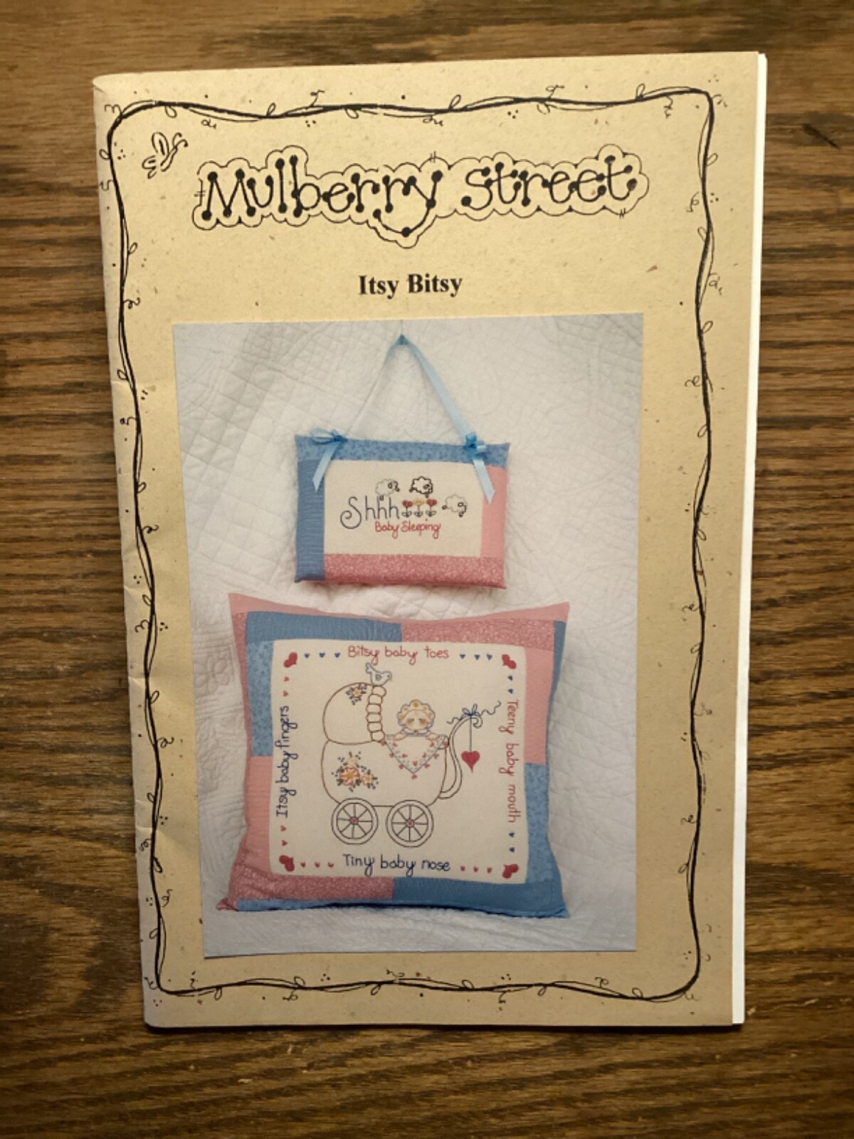 PATTERN New Born Baby Stitchery Pillow & Baby Sleeping Sign NEW Mulberry Street