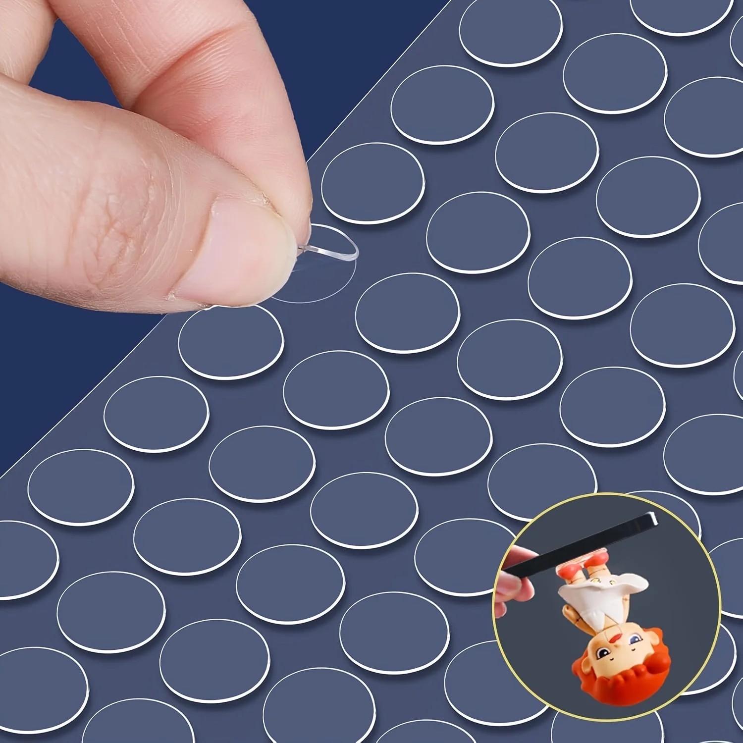 500X Double-Sided Nano Self Adhesive Sticky Tack Gel Dots Removable Glue Sticker