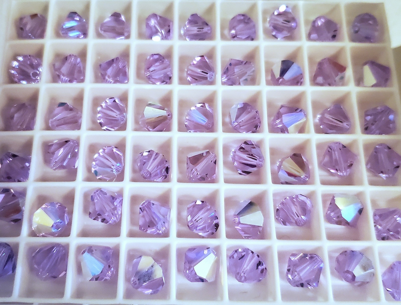 Vintage Swarovski 8mm Bicone beads Alexandrite AB (12pcs) Color Changing Rare