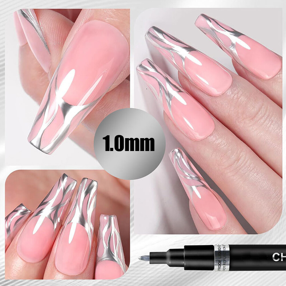 Metallic Liquid Chrome Mirror Marker Pens Waterproof Paint Pen Craftwork DIY Pen