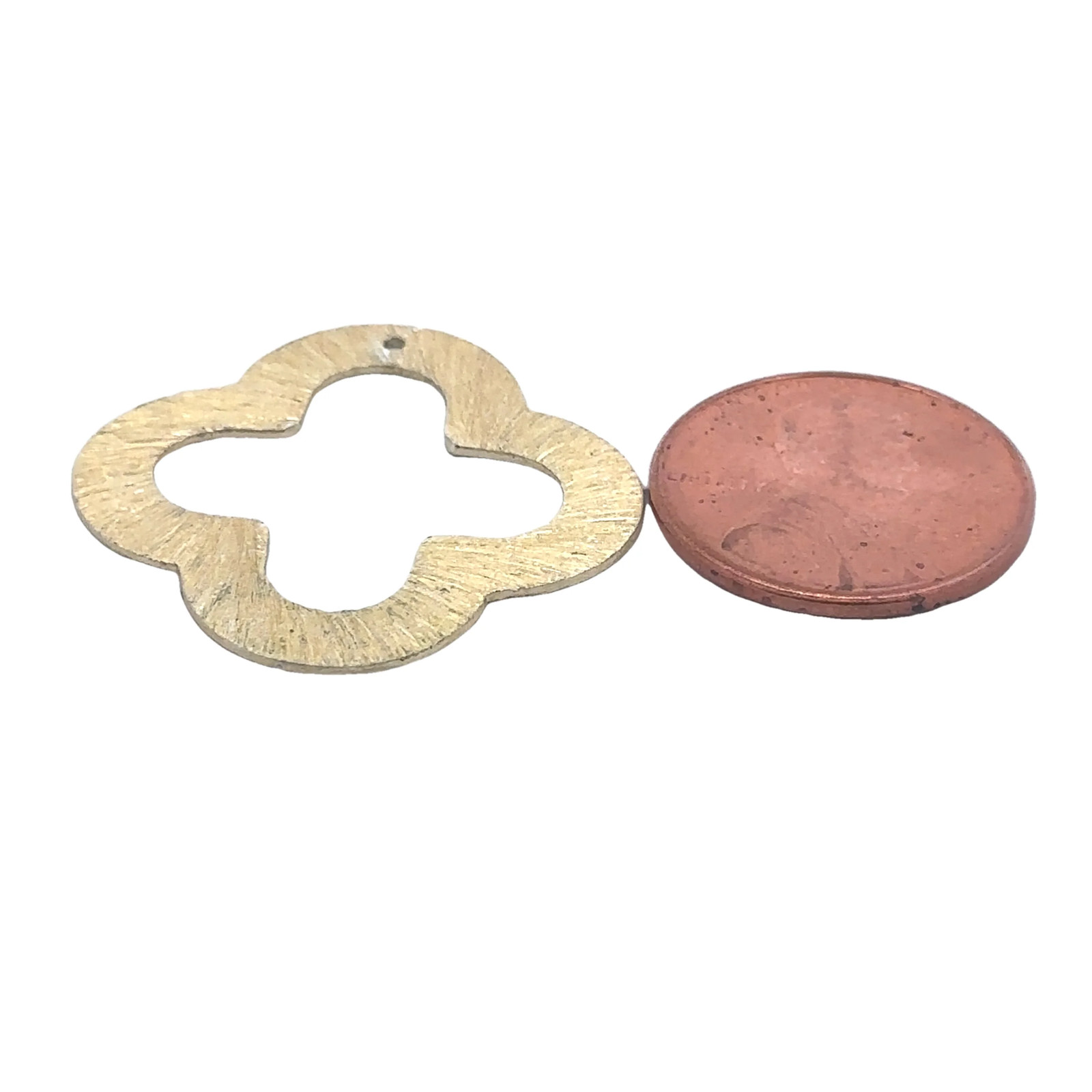 Gold Finish & Silver Plated Copper/Brass Quatrefoil Clover 1 Hole Findings (14-3