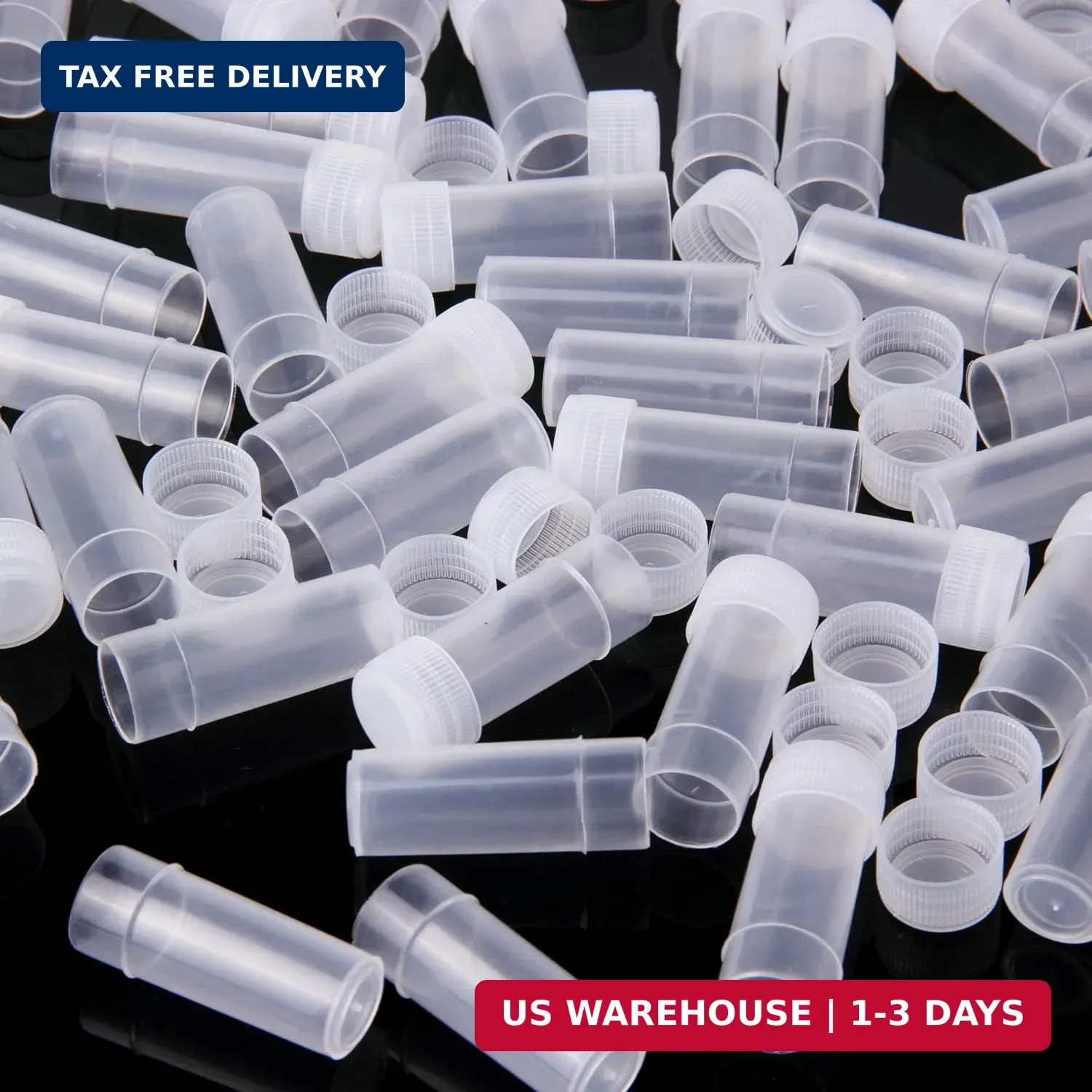 100Pcs 5ML Small Pill Plastic Containers Empty Pill Bottles Sample Bottles Vial