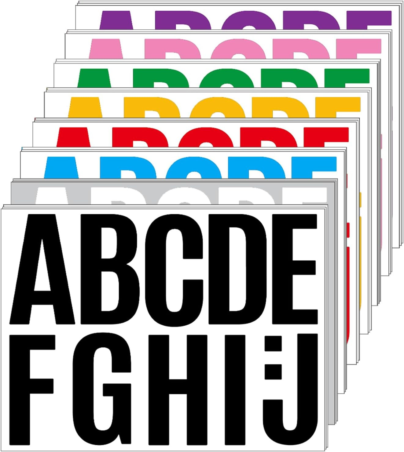 272 Pcs 24 Sheets Large Letter Stickers, 4 Inch Bulletin Board Letters, Vinyl St
