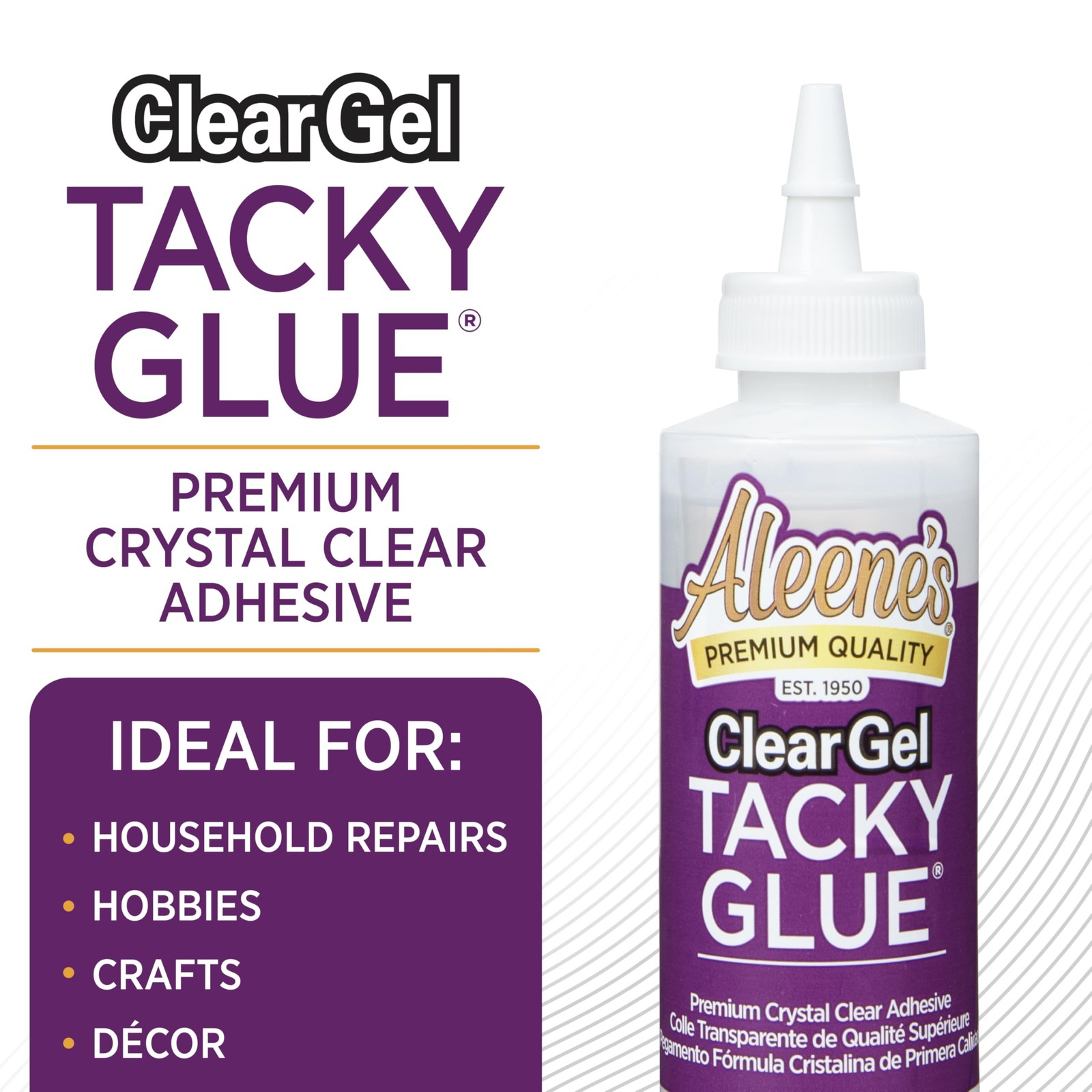 Aleene’s AR6-2 Clear Gel Tacky Glue, 4 oz., 4 4 FL OZ, Multicolor