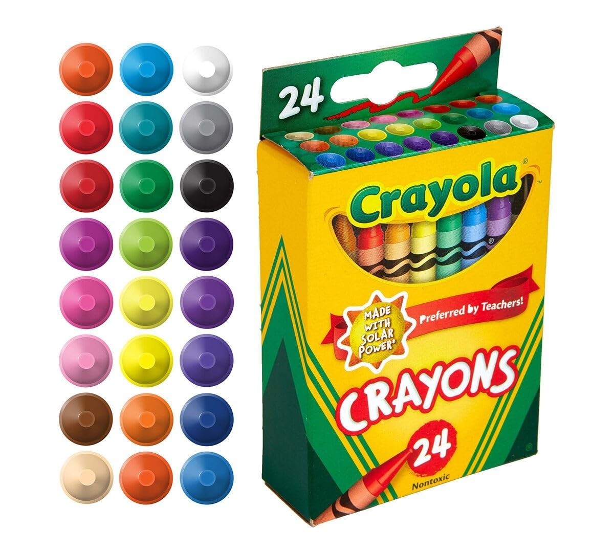 Crayola Crayons 24 Count Classic Colors Set – Durable, Non-Toxic, Art Supplies