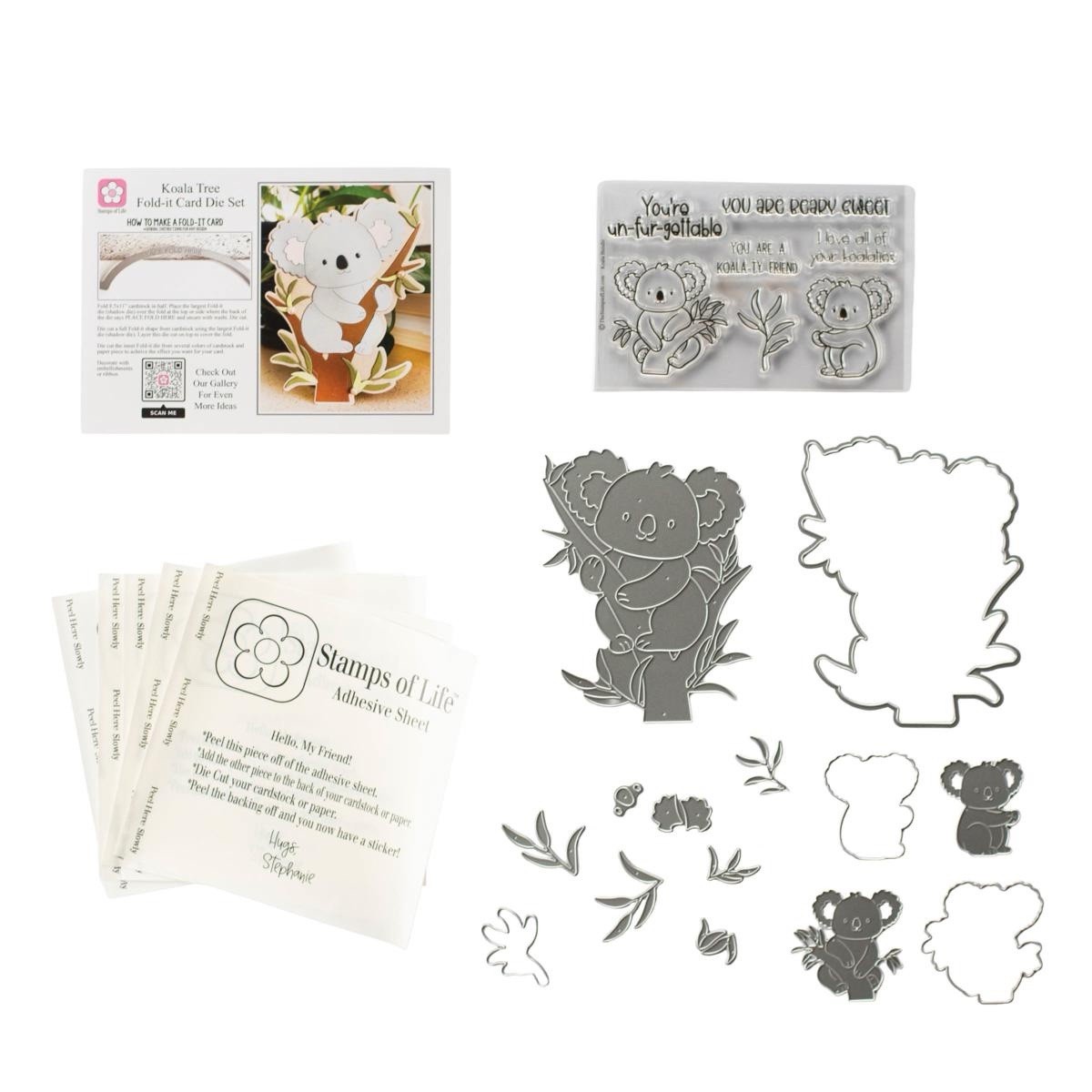 Stamps of Life Fold-It A2 Card Size Bundle – Koala Tree