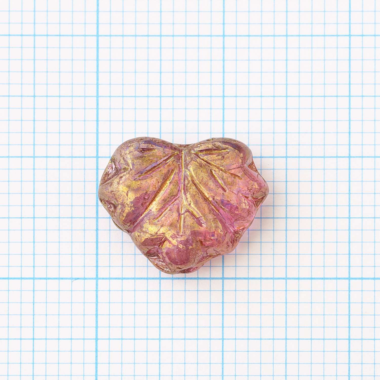 Maple Leaf 2-Tone Dark Red/Yellow 11mm x 13mm