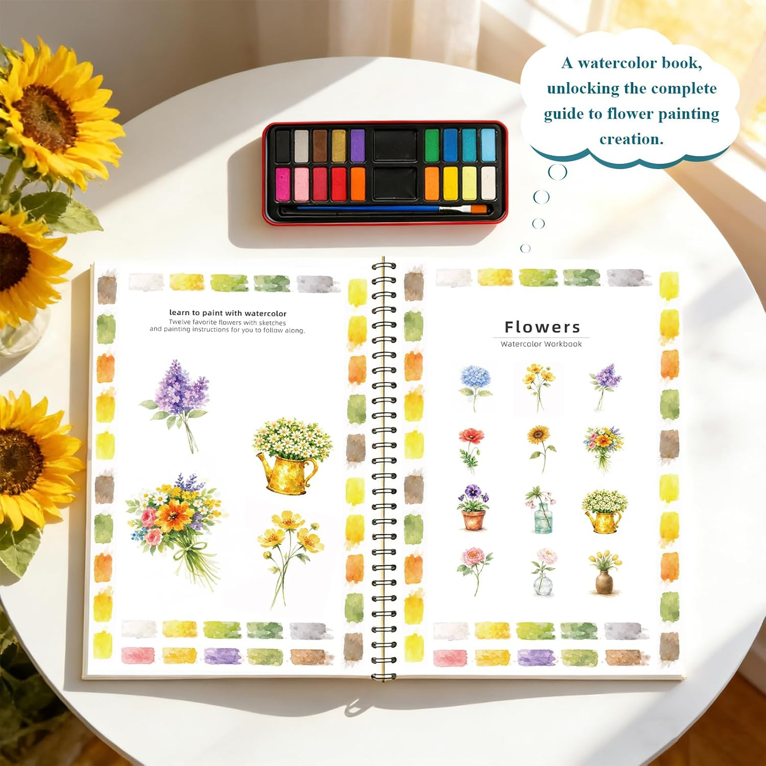 Watercolor Flower Coloring for Adults | Creative Art Techniques | Skill-Buildin