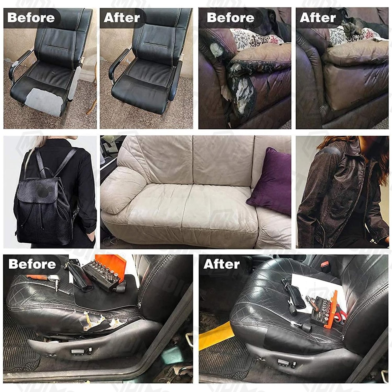 Self-adhesive Faux Leather Repair Kit Tape Jacket Sofa Couch Car seat Patches