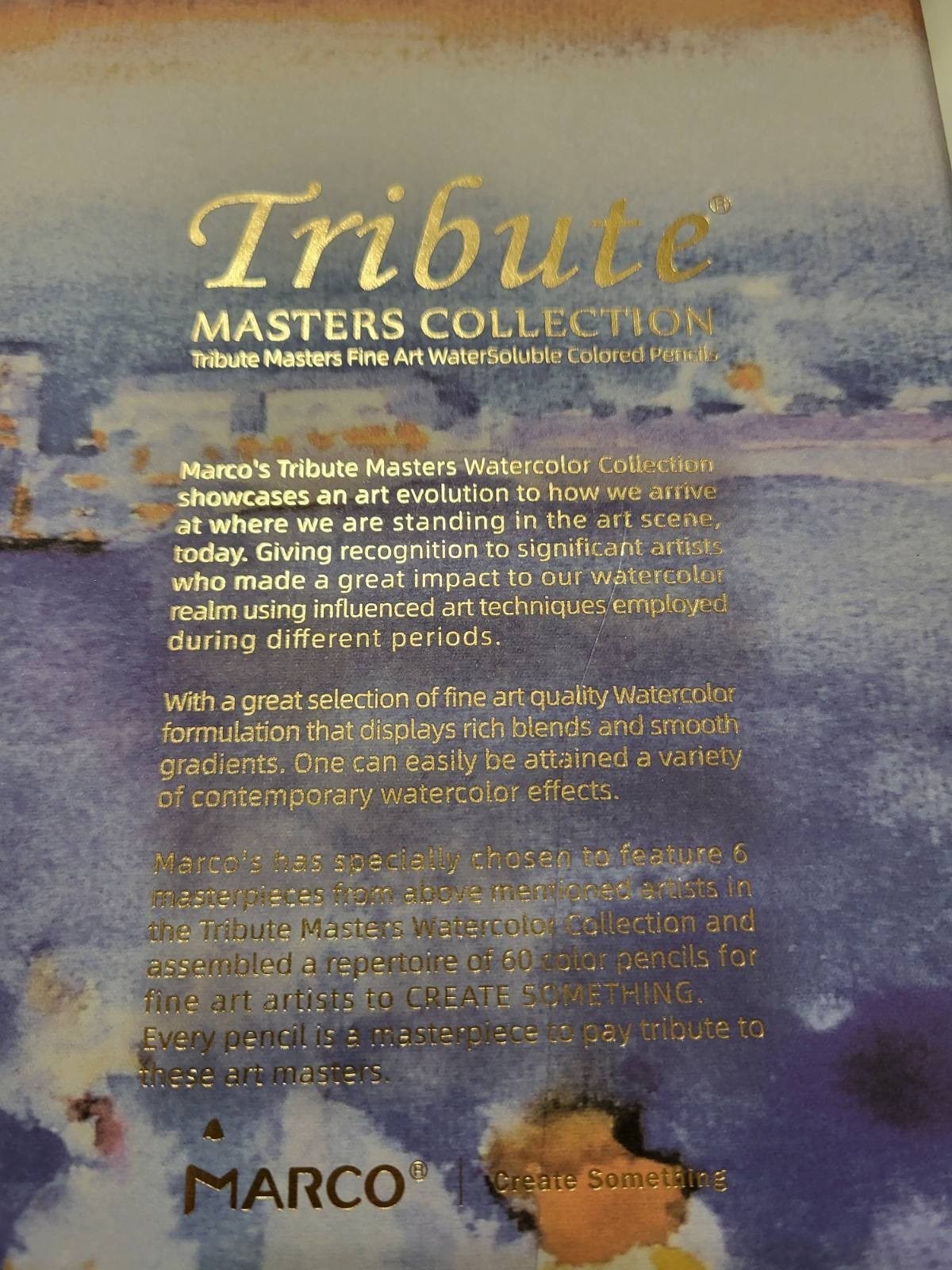 Marco Tribute Masters Collection Watercolor Pencils -60 Color Set – Professional