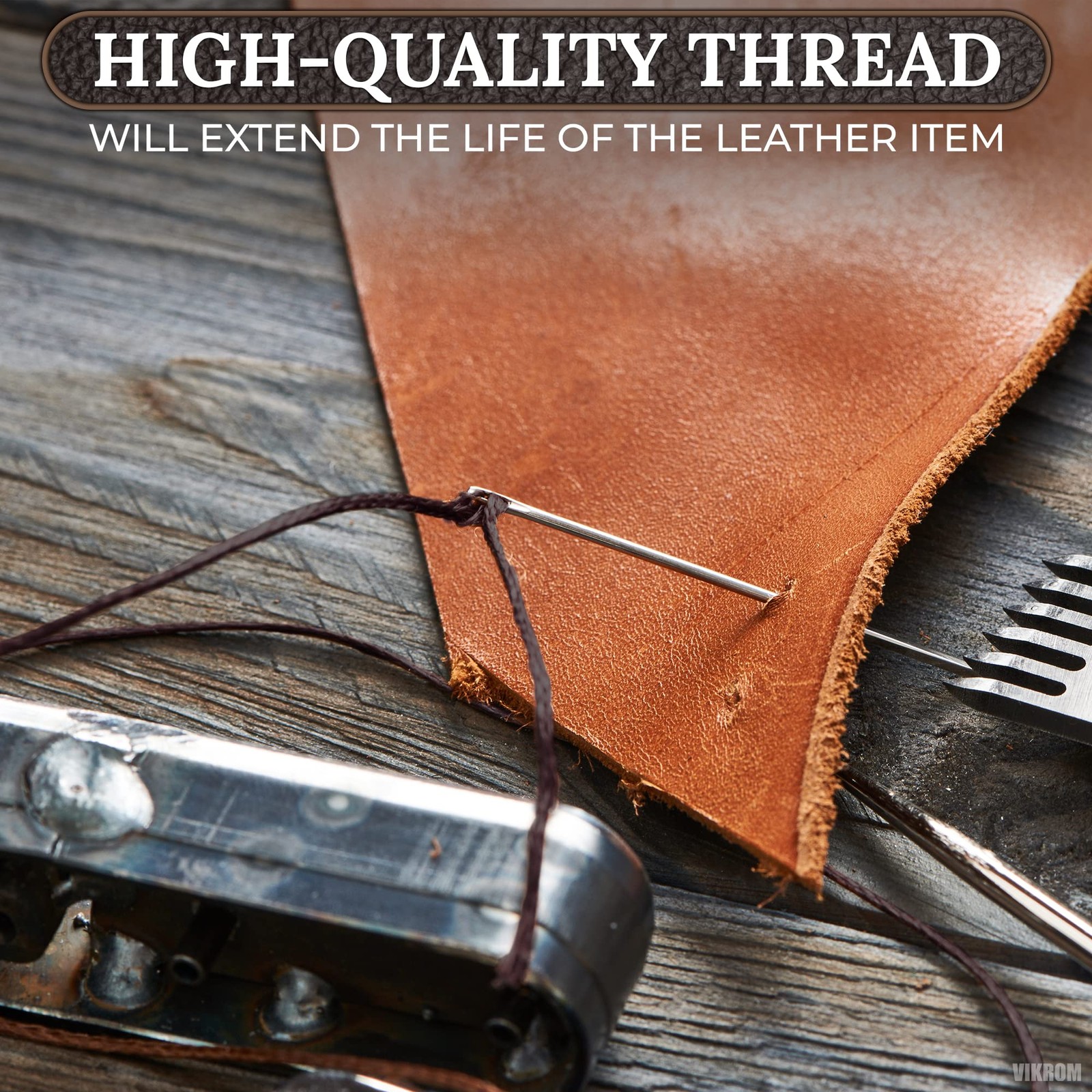 Waxed Cord 150D 1mm Thread for Leather Sewing 284 Yards Brown String New