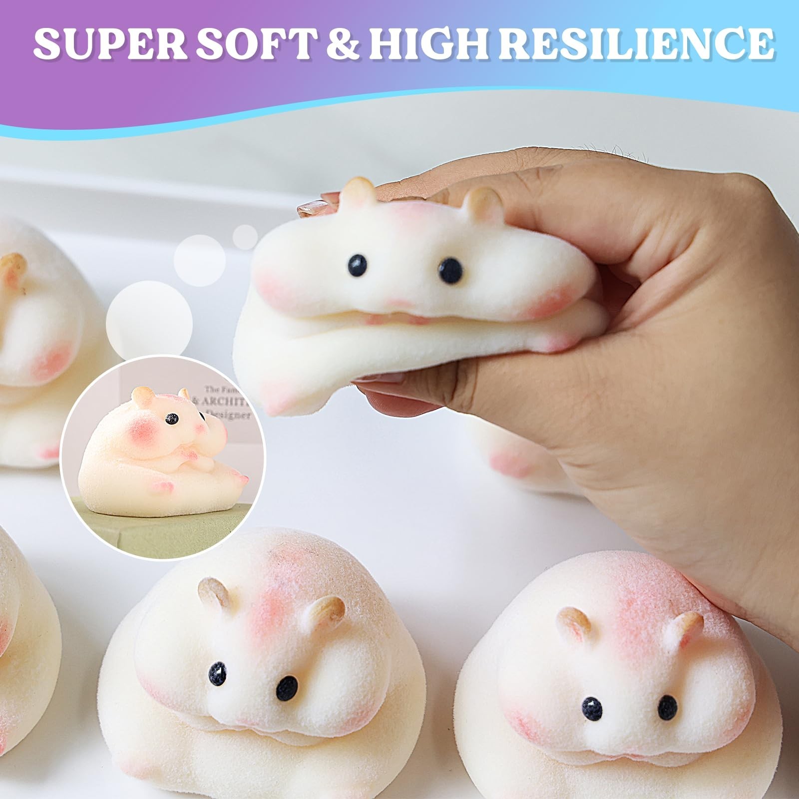 Super Soft Flex Rubber Gel for Squishy Maker, 16oz with Paw Molds & Flocking Pow