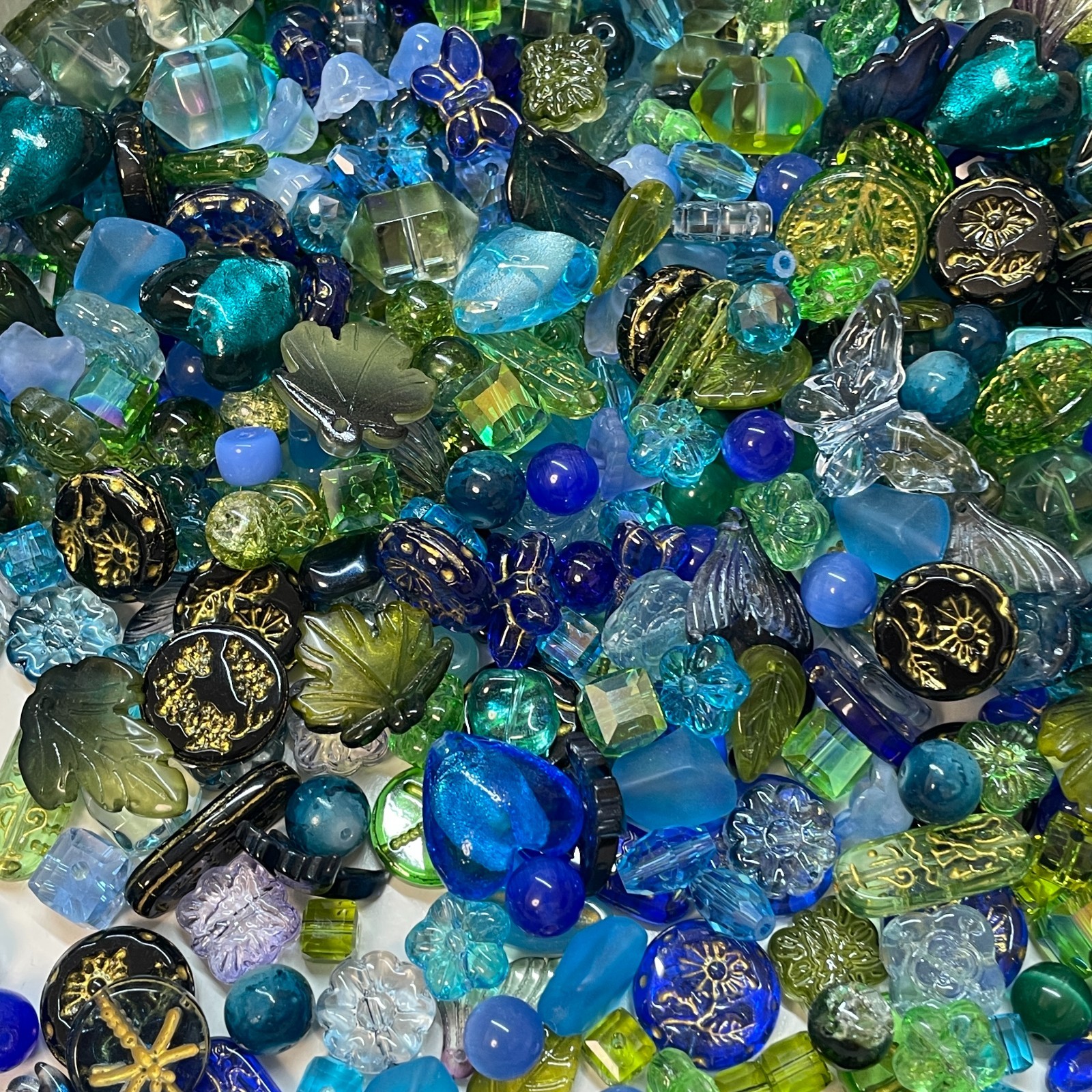 100g Handmade Glass Beads for Jewelry Making – 200 Mixed Styles Assortment
