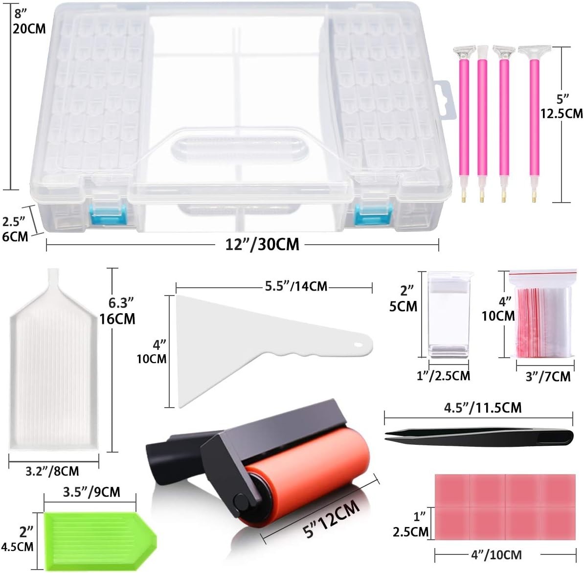 ARTDOT 64 Grids Diamond Painting Storage Containers Box Diamond Art Accessories