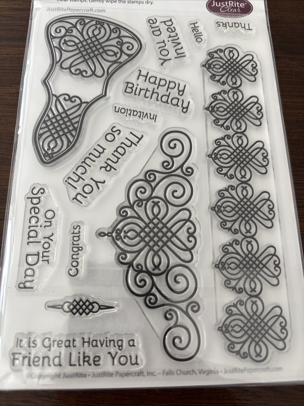 justrite stamp Clear Elegant Fan Elements