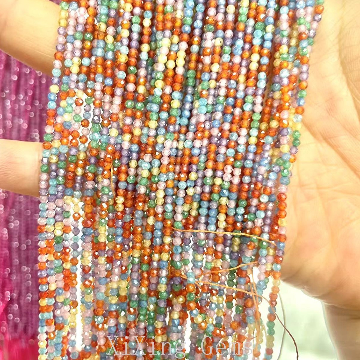 2mm Dopamine Colourful Faceted Mixed Natural Zircon Beads for Jewelry Making DIY