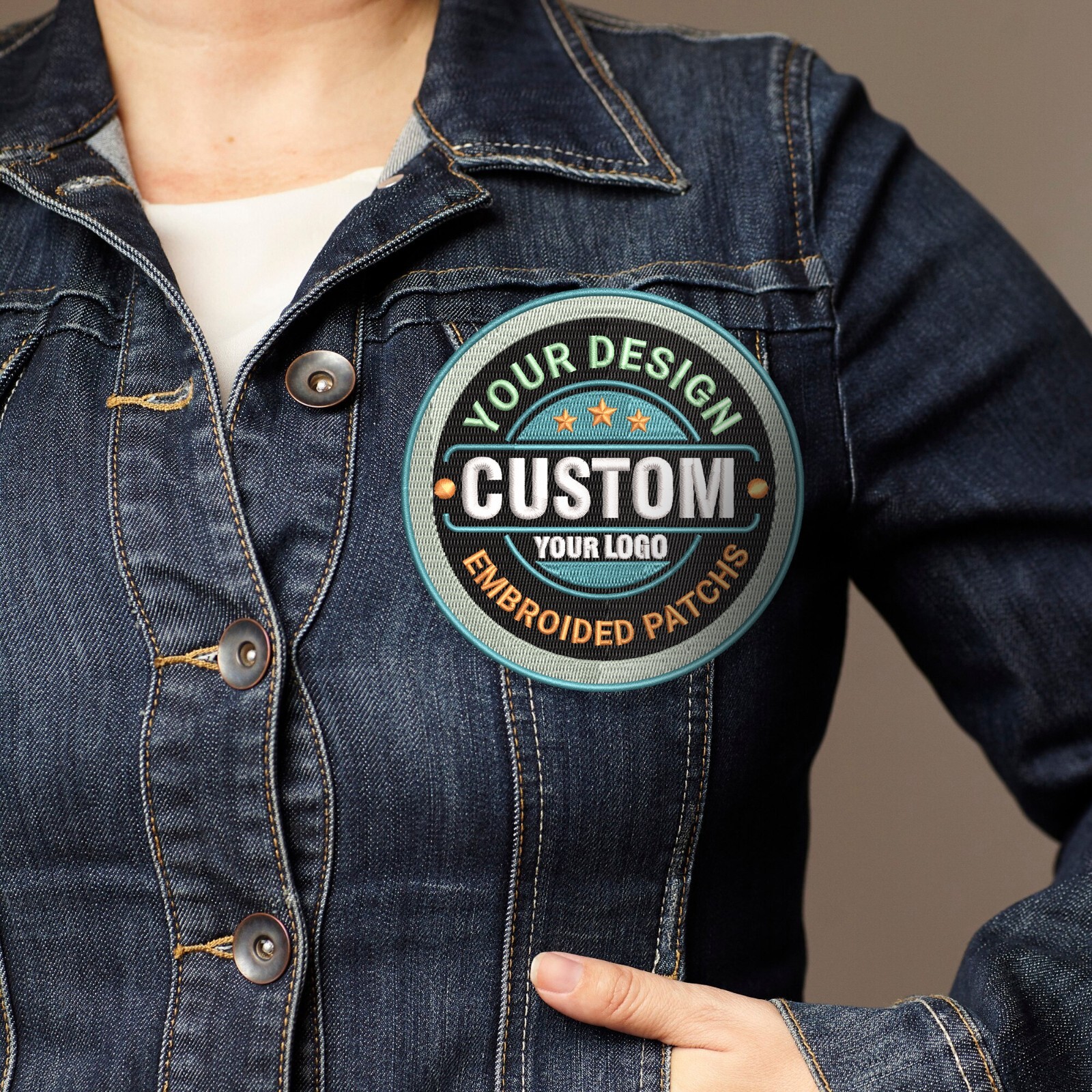 Custom Embroidered Logo Patch, Personalized Logo Patches, Sew on/Iron On Patch