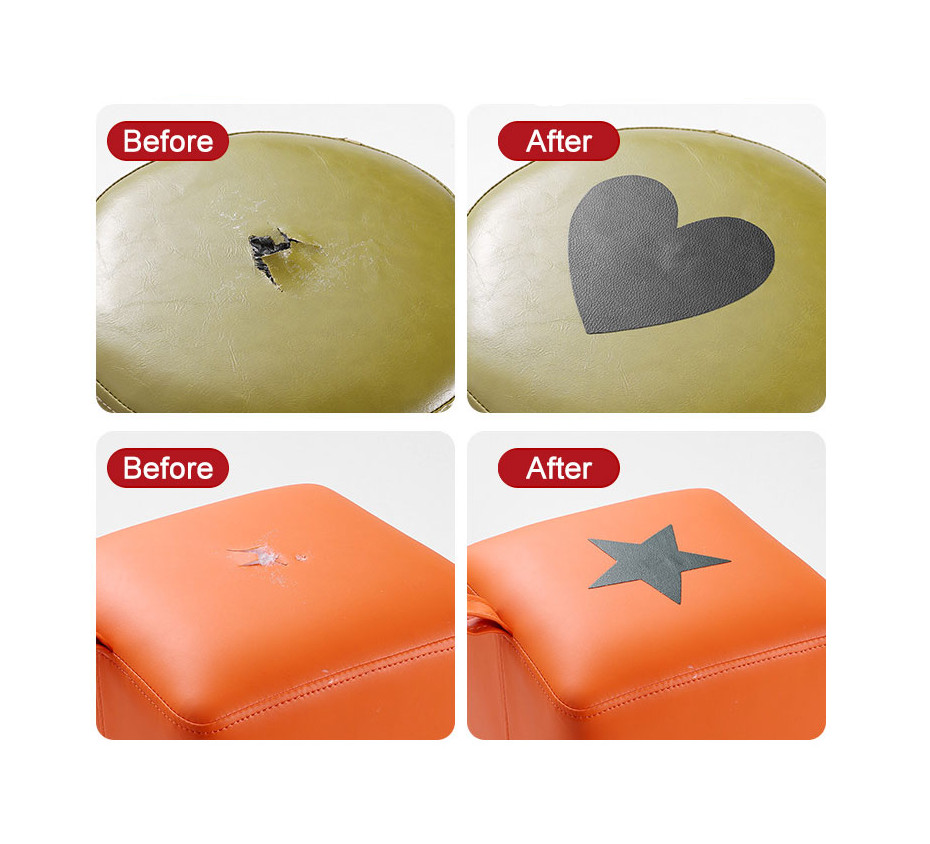 Self Adhesive Vinyl Faux Leather Fabric Repair Patch Kit for Car seat Sofas