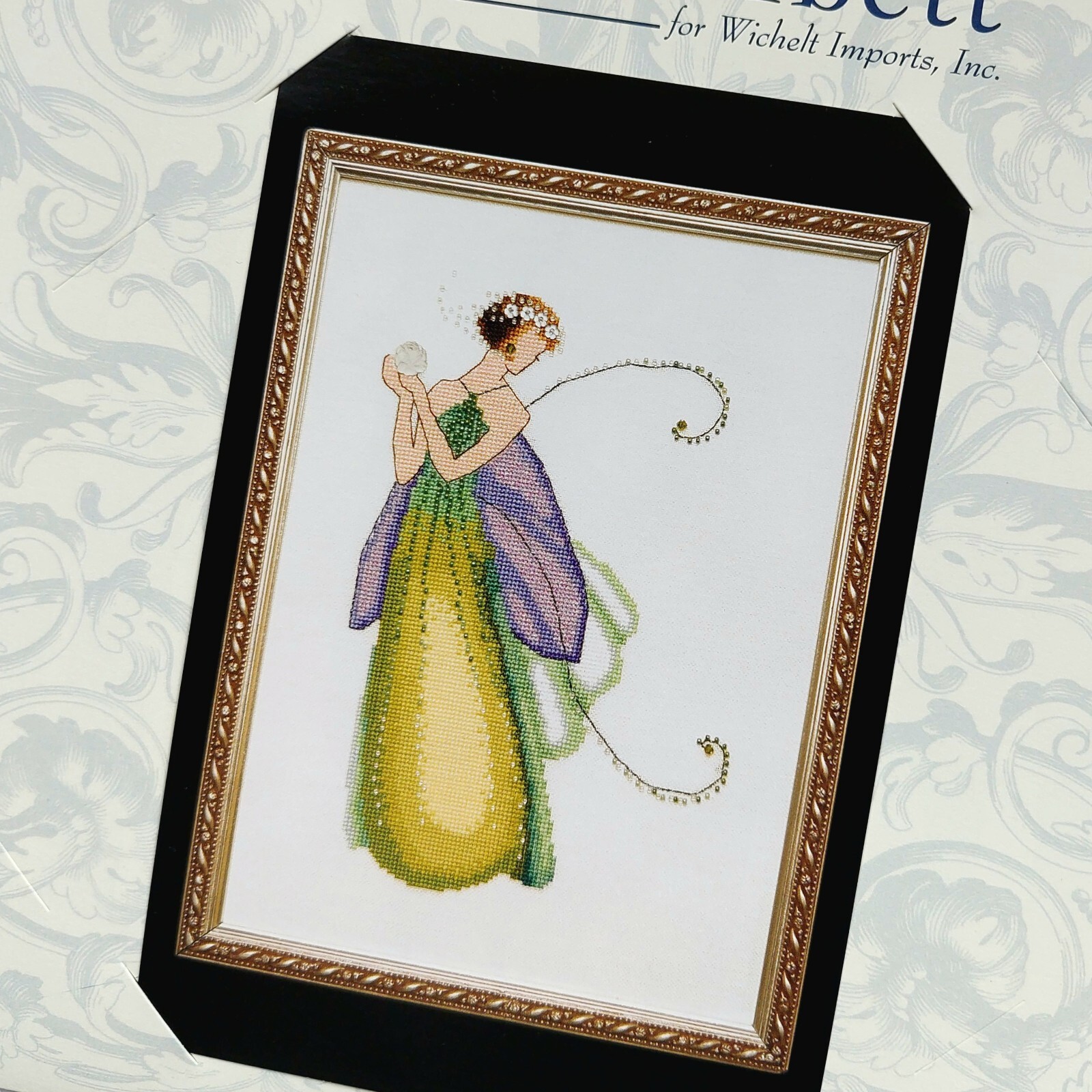 Gardenia Cross Stitch Chart Pattern and Embellishment Pack Nora Corbett NC140