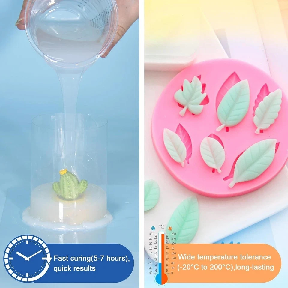 Silicone Mold Making Kit, 2.32Lb(8/37Oz) Super Elastic Liquid Silicone For Mold