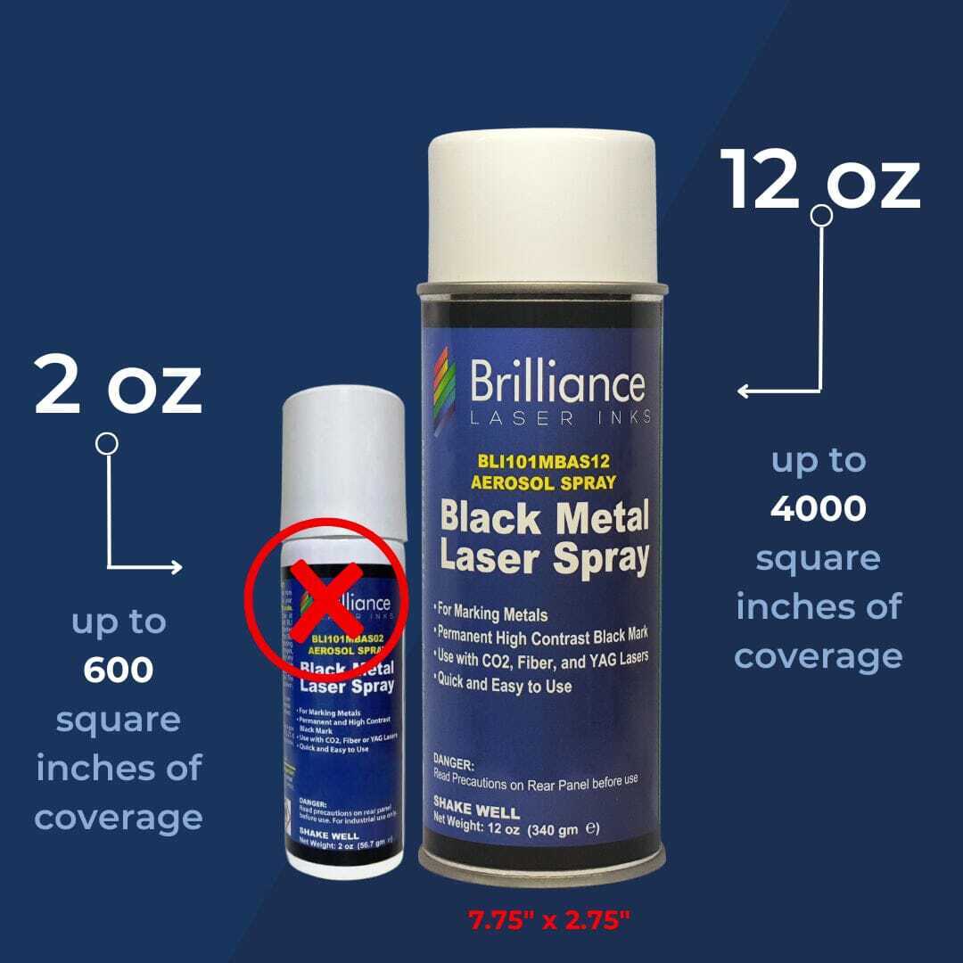 Universal Black Metal Laser Spray Can – 12oz Aerosol