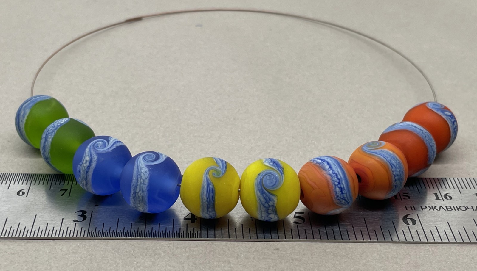 Handmade Lampwork Glass Beads From Murano Glass Tamara Yarilo Brand 2 pcs