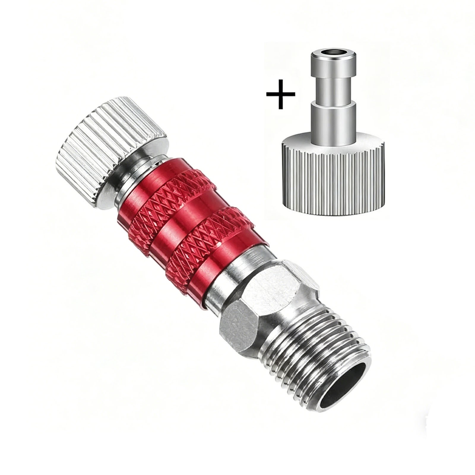 3Pcs 1/8 Airbrush Quick Connect Adapter, Red Air Compressor Fittings Airbrush