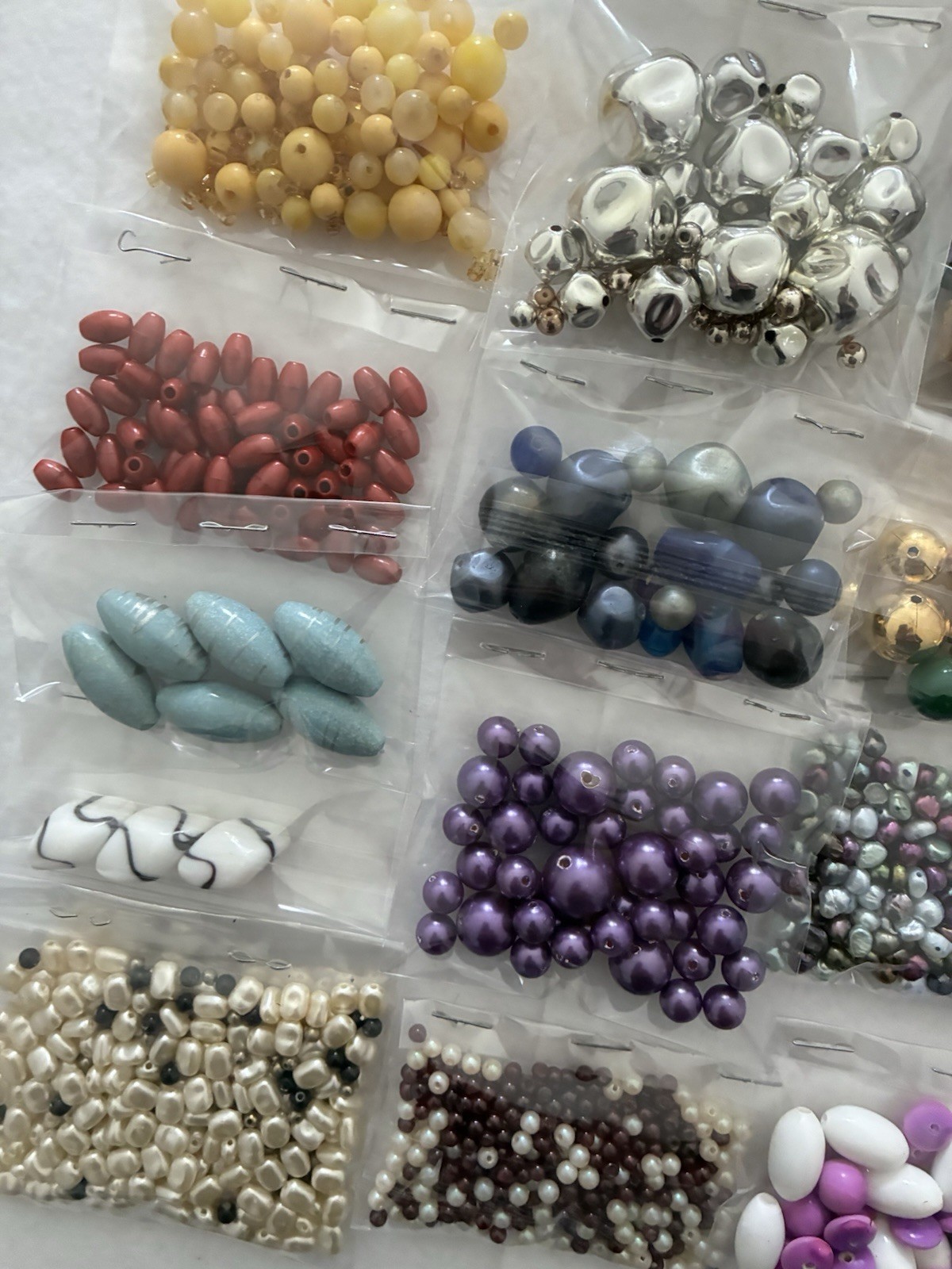 Craft Beads Lot Mixed Materials Salvage Jewelry Making Assorted VTG To Modern