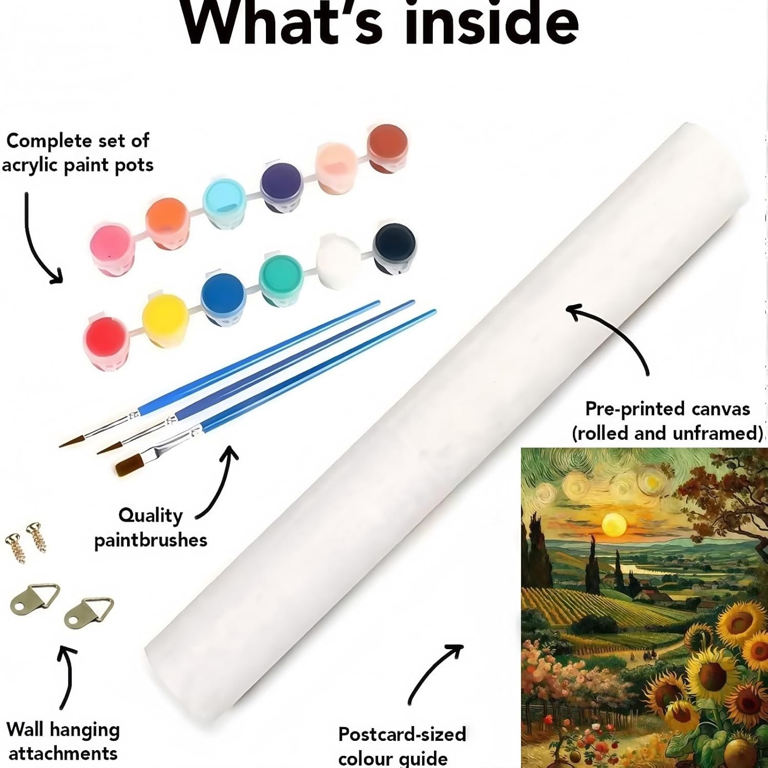 CSZPPQAF Paint by Numbers for Adults Beginner, Sunflower Landscape PB160-1