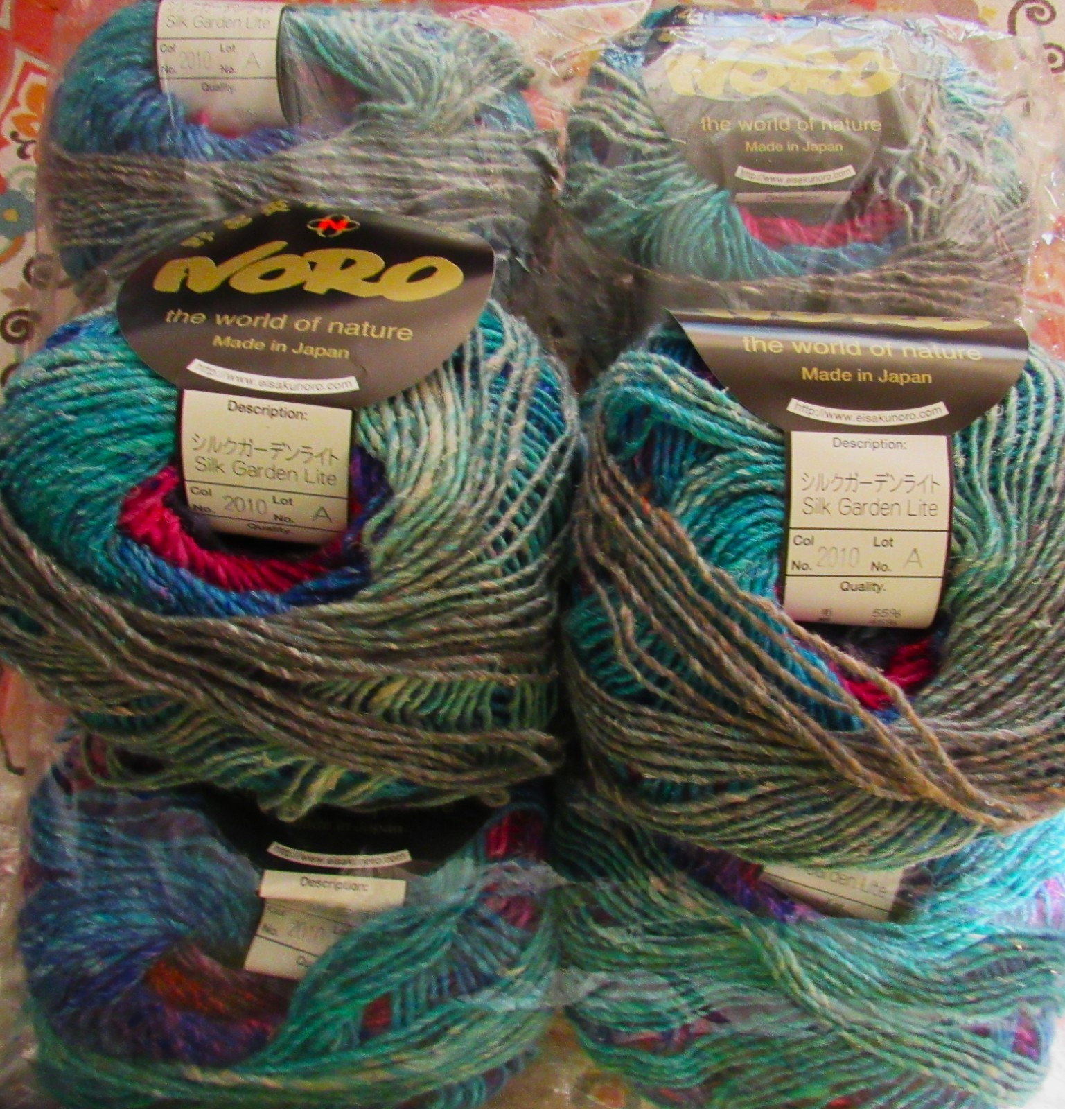 8 Ball LOT Noro SILK GARDEN LITE 2010 A Morioka Silk Mohair Wool Yarn 50g 125m