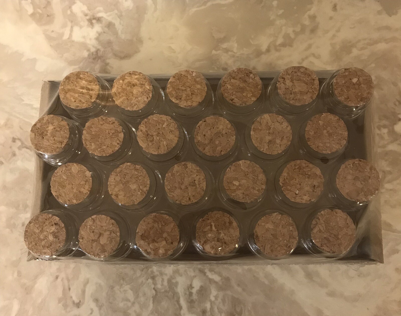 Magic Season Decorative Glass Bottles 24 Pcs Cork Stopper 0.3 oz/10 ml
