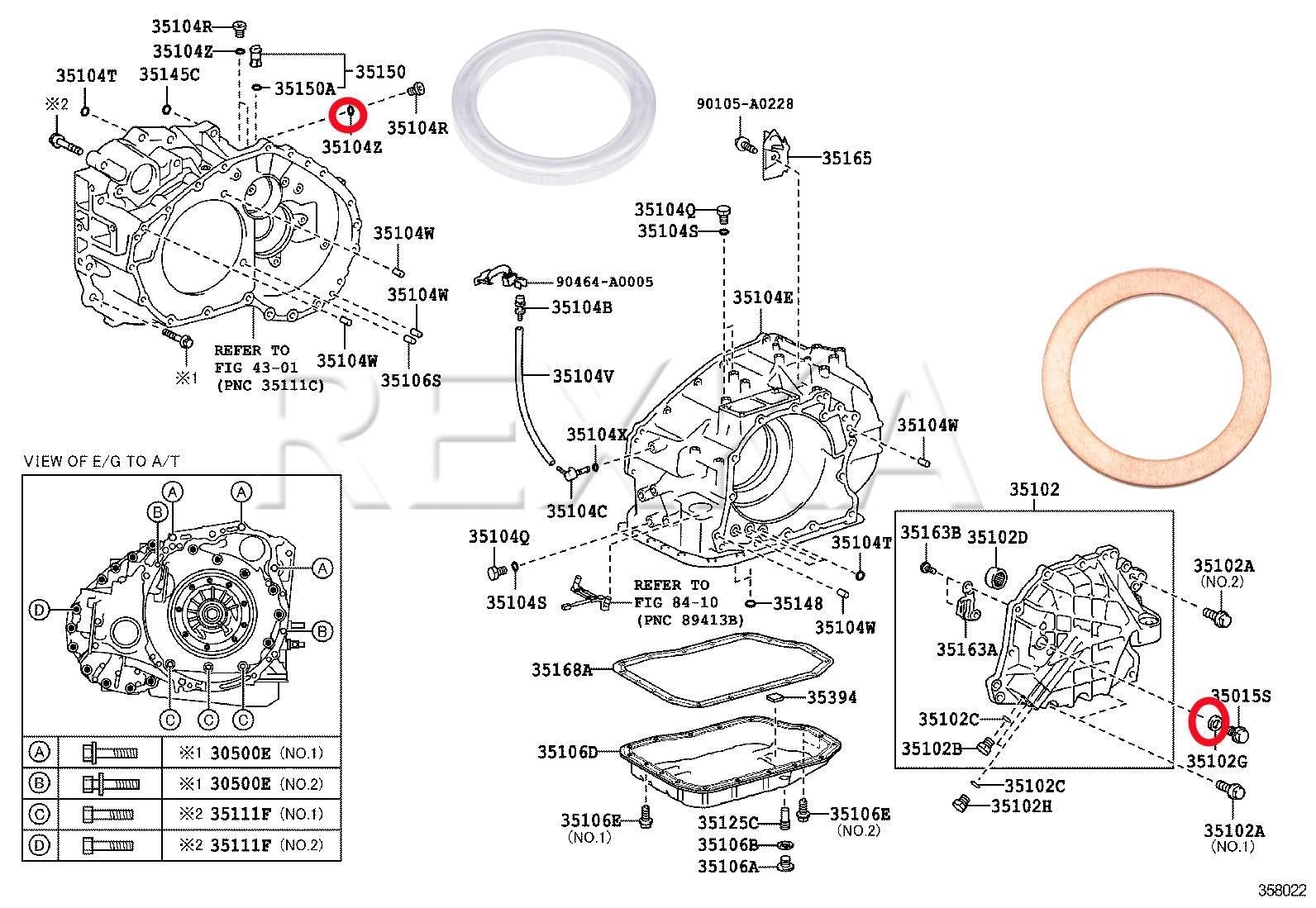 Rexka 12pcs Transfer & & Differential Service Gasket Kit,
