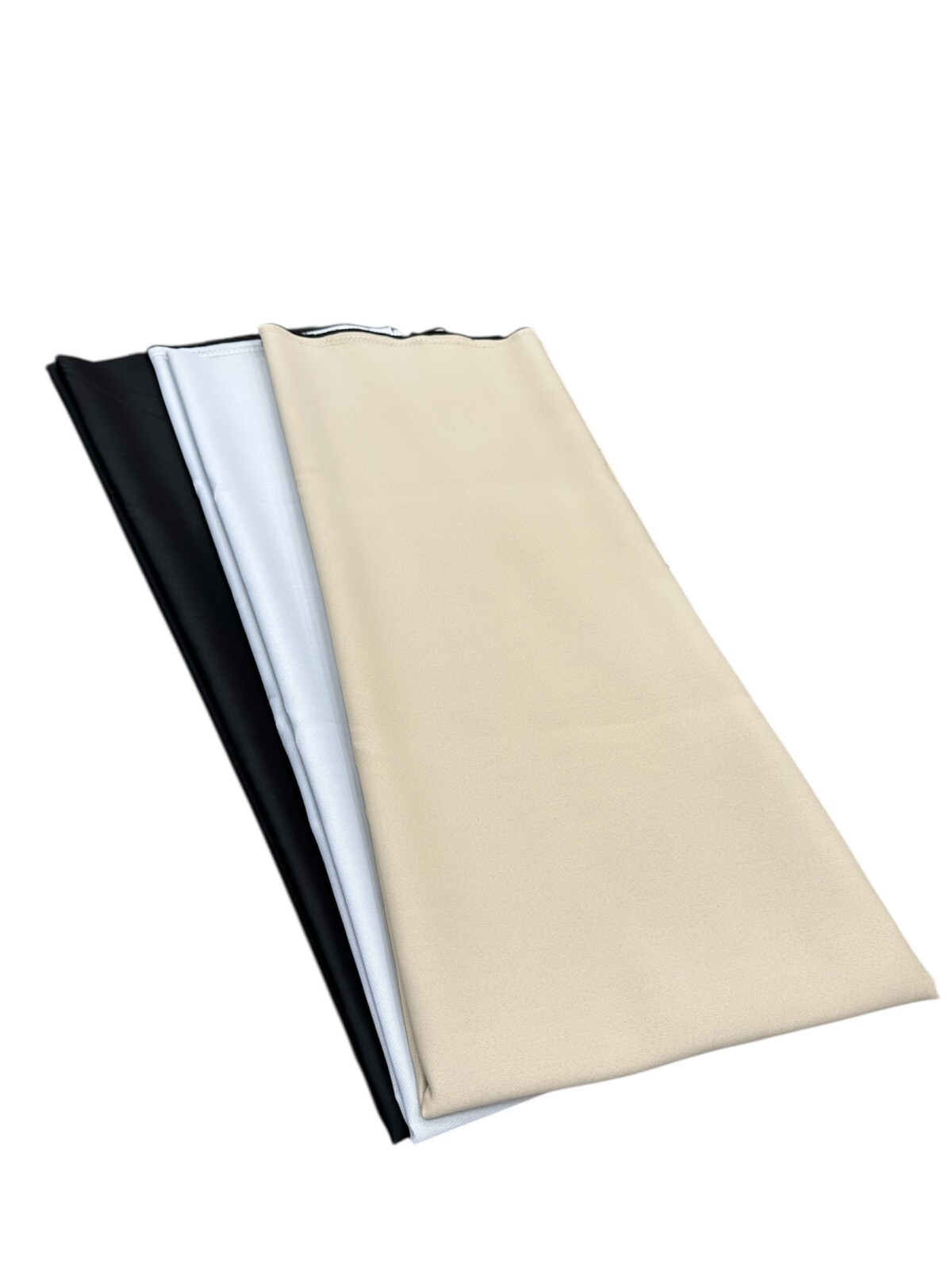Blackout Drapery Fabric 3-pass Black/White/Beige colors Sold by Yard 54″ Wide
