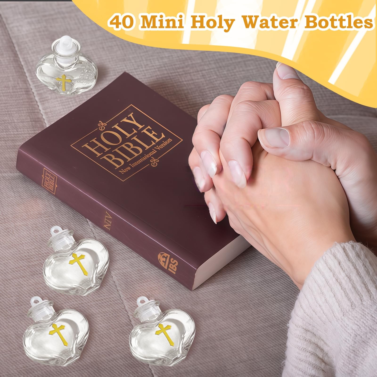 40 PCS Holy Water Bottle 10ml Small Container Plastic Reusable Empty Church